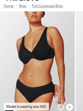 ThirdLove Black Full-Coverage Underwire Bra